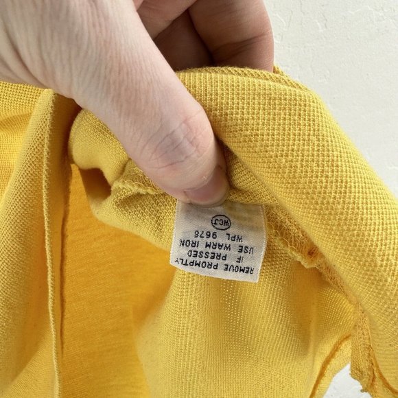 Vtg Pin-Hi‎ Arrow Stripe Color Block Polo Golf Shirt Purple Green Yellow 80s XL - Picture 5 of 8